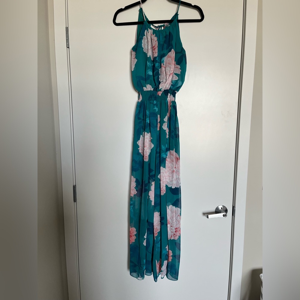 Halter Floral Printed Jumpsuit